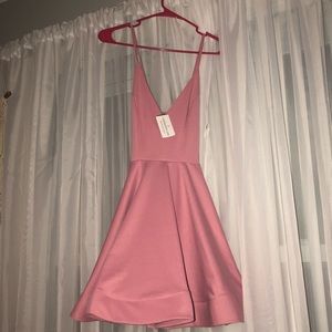 Pink Flared Bottom Dress